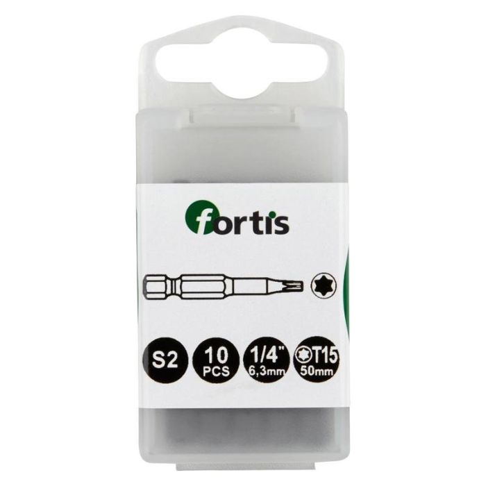 fortis - Set biti DIN3126 E6.3, T15x50mm, 10 bucati [4317784728966]