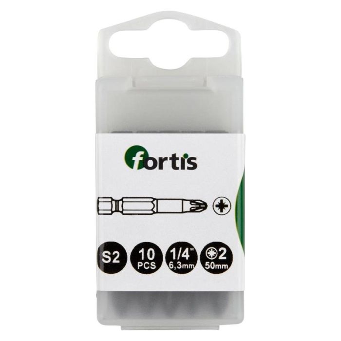 fortis - Bit 1/4" DIN3126, E6.3, PZ2x50mm, 10 bucati [4317784728997]