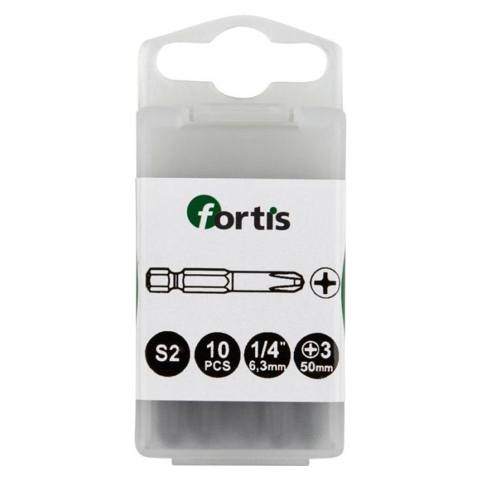 fortis - Bit 1/4" DIN3126, E6.3, PH3x50mm, 10 bucati [4317784729017]