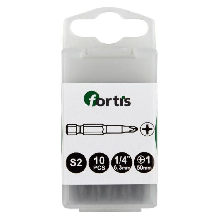 fortis - Bit 1/4" DIN3126, E6.3, PH1x50mm, 10 bucati [4317784729031]