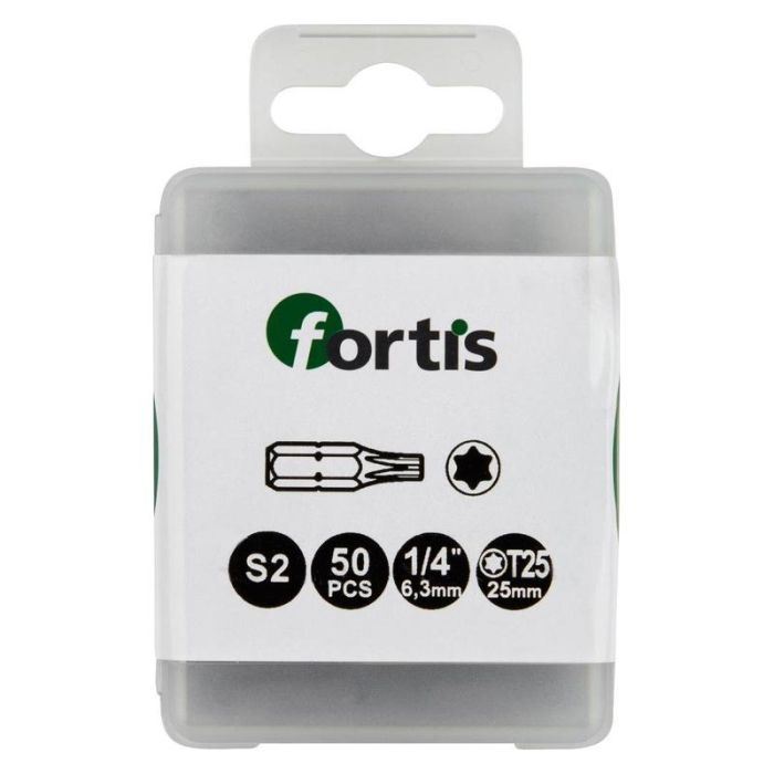 fortis - Set biti 1/4" DIN3126 C6.3, T25x25mm, 10 bucati [4317784729079]