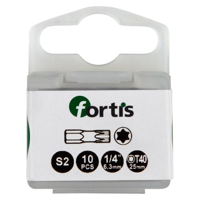 fortis - Bit 1/4" DIN3126, C6.3, T40x25mm, 10 bucati [4317784729246]