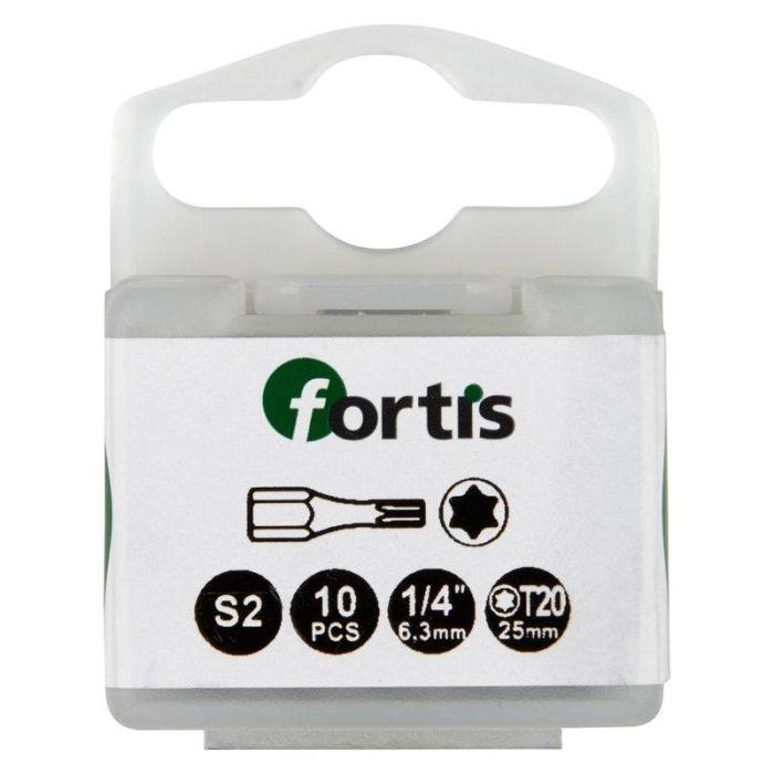 fortis - Bit 1/4" DIN3126, C6.3, T20x25mm, 10 bucati [4317784729277]