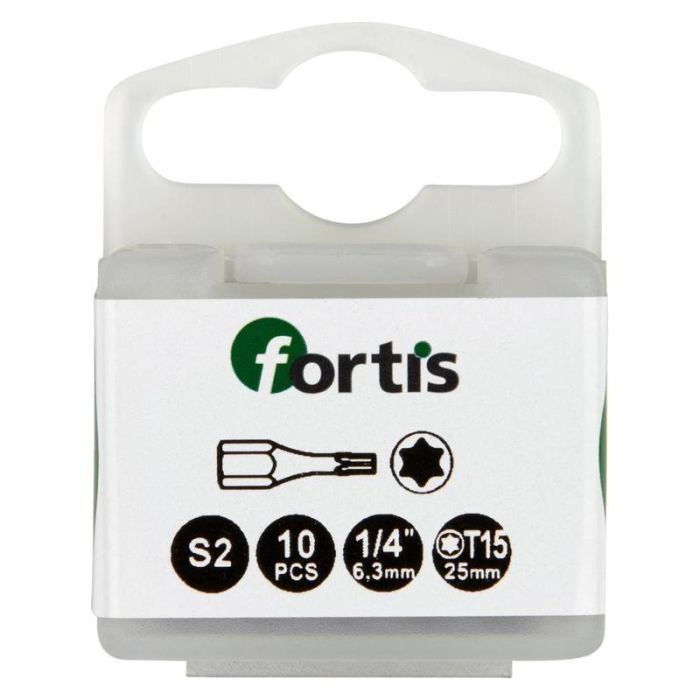 fortis - Bit 1/4" DIN3126, C6.3, T15x25mm, 10 bucati [4317784729284]