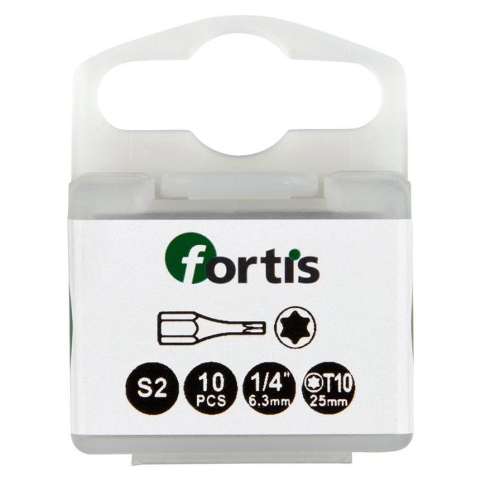 fortis - Bit 1/4" DIN3126, C6.3, T10x25mm, 10 bucati [4317784729291]