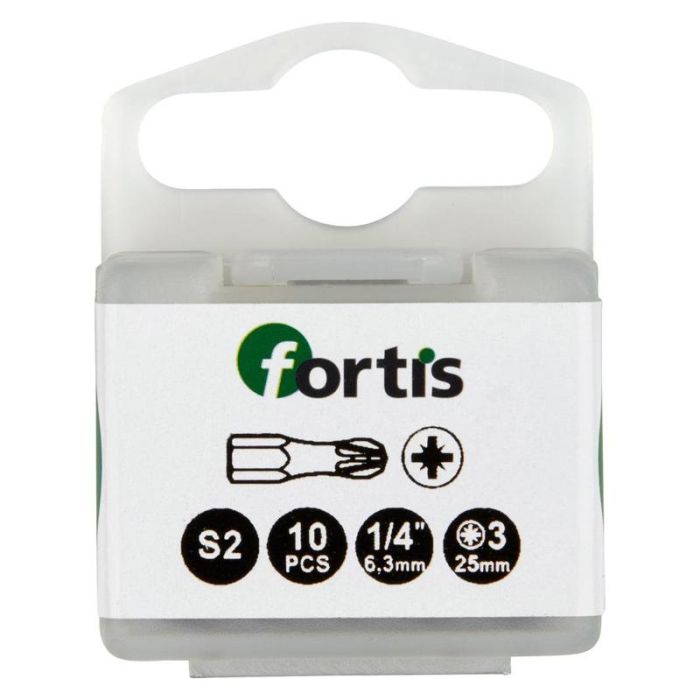 fortis - Bit 1/4" DIN3126, C6.3, PZ3x25mm, 10 bucati [4317784729307]