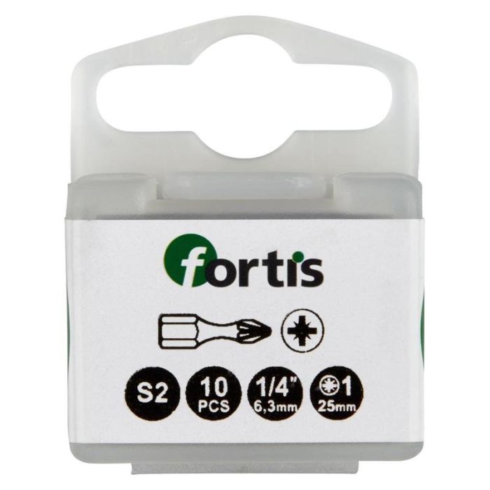 fortis - Bit 1/4" DIN3126, C6.3, PZ1x25mm, 10 bucati [4317784729321]