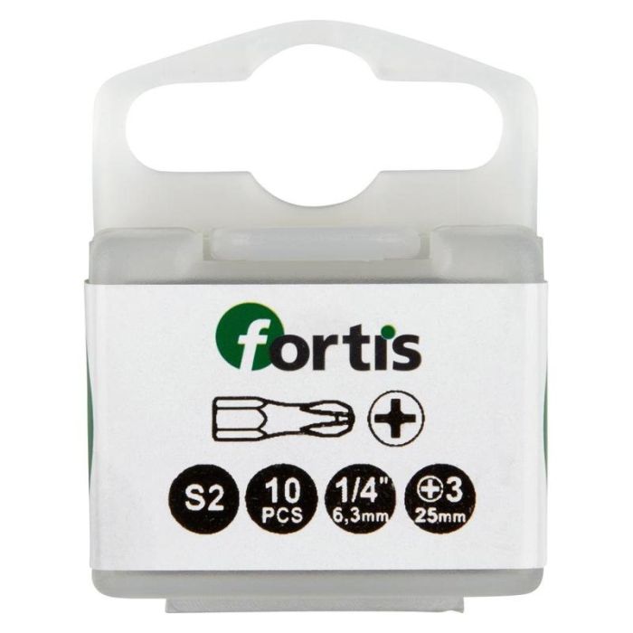 fortis - Bit 1/4" DIN3126, C6.3, PH3x25mm, 10 bucati [4317784729338]