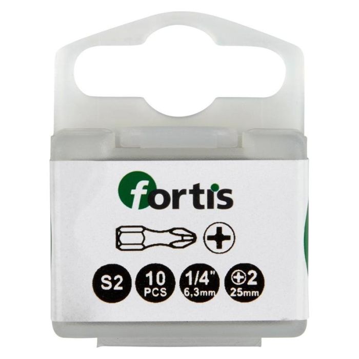 fortis - Bit 1/4" DIN3126, C6.3, PH2x25mm, 10 bucati [4317784729345]