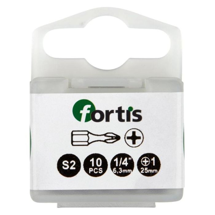 fortis - Bit 1/4" DIN3126, C6.3, PH1x25mm, 10 bucati [4317784729352]