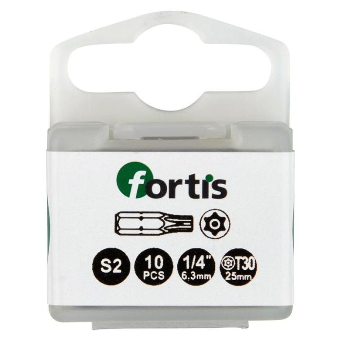 fortis - Bit 1/4" DIN3126, C6.3, T30x25mm, 10 bucati [4317784729376]