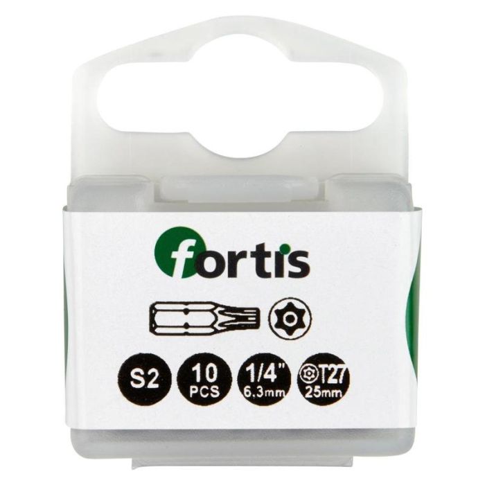 fortis - Bit 1/4" DIN3126, C6.3, T27x25mm, 10 bucati [4317784729383]