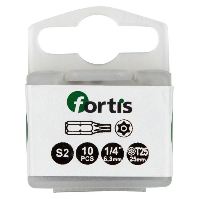 fortis - Bit 1/4" DIN3126, C6.3, T25x25mm, 10 bucati [4317784729390]