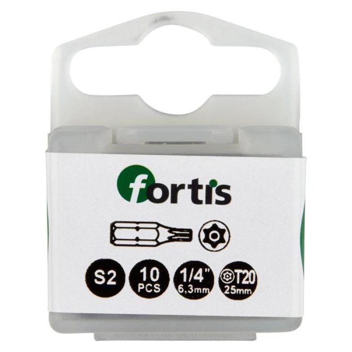 fortis - Bit 1/4" DIN3126, C6.3, T20x25mm, 10 bucati [4317784729406]