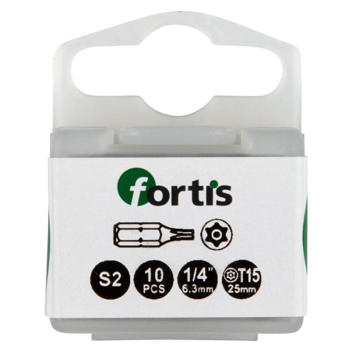 fortis - Bit 1/4" DIN3126, C6.3, T15x25mm, 10 bucati [4317784729413]