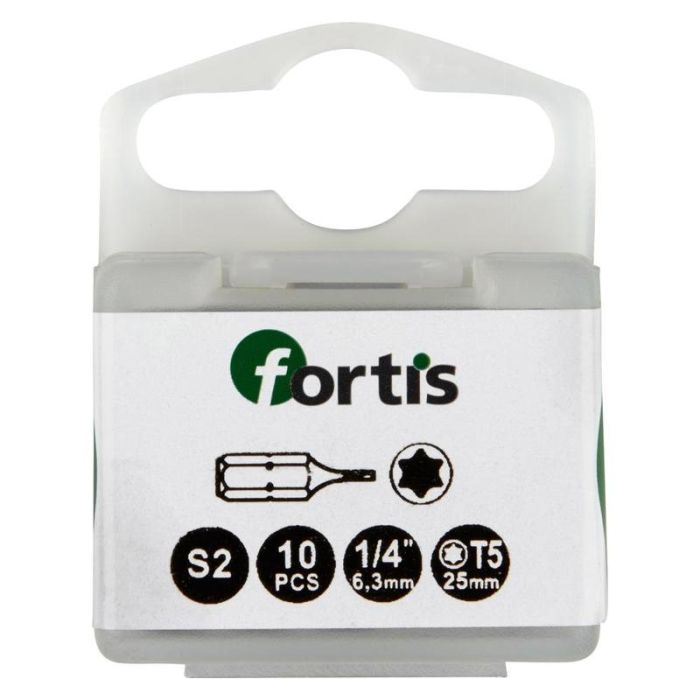 fortis - Set biti 1/4" DIN3126 C6.3, T5x25mm, 10 bucati [4317784729437]