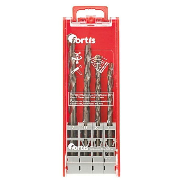 fortis - Set 7 burghie pentru beton 4,5,6,7,8,10,12mm [4317784773201]