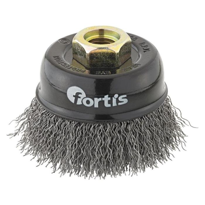 fortis - Perie cupa sarma ondulata 80x0.30mm, prindere M14 pentru otel [4317784781022]