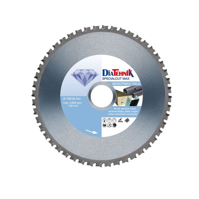 SQ - Disc carburi metalice SpecialCutMAX 190x30mm [MDSCPMAX-190-5]