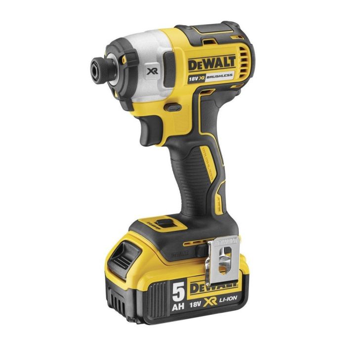 DeWALT - Masina de insurubat cu impact 205Nm, Hex 1/4", cu 2 acumulatori 18V, 5.0Ah, incarcator, valiza [DCF887P2-QW]