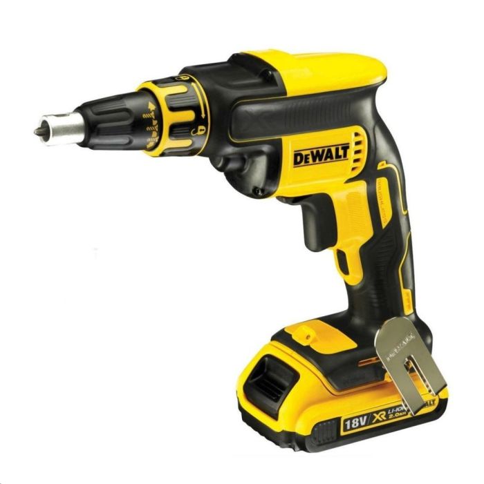 DeWALT - Masina de insurubat pentru gips-carton, cu 2 acumulatori 18V, 2.0Ah, incarcator, valiza [DCF620D2-QW]