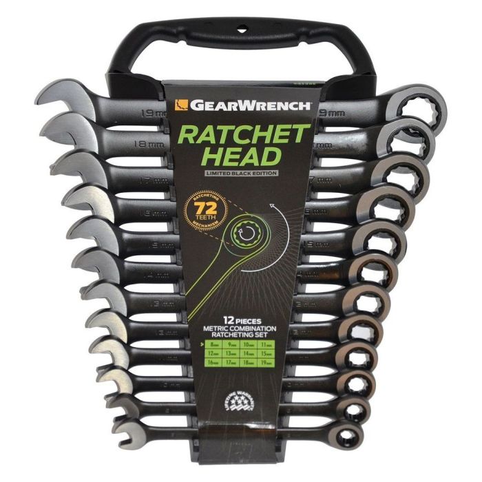 GearWrench - Set chei combinate cu clichet, 8-19mm, 12 piese- EDITIE LIMITATA [9412BE]