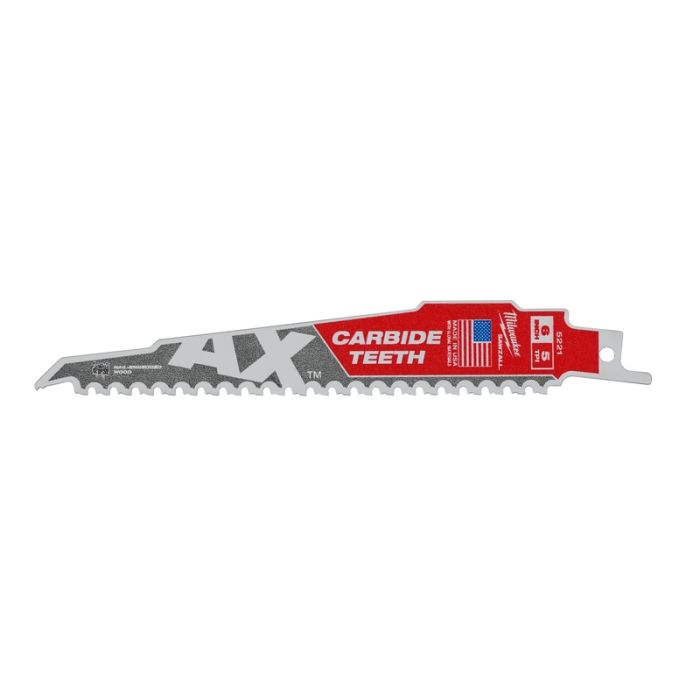 Milwaukee - Panza fierastrau sabie TCT AX, 150x5mm, 5 dinti per inch [48005221]