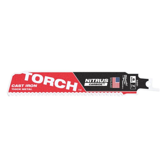 Milwaukee - Panza fierastrau sabie Heavy Duty Torch Nitrus Carbide 150mm, 7 dinti per inch [48005261]