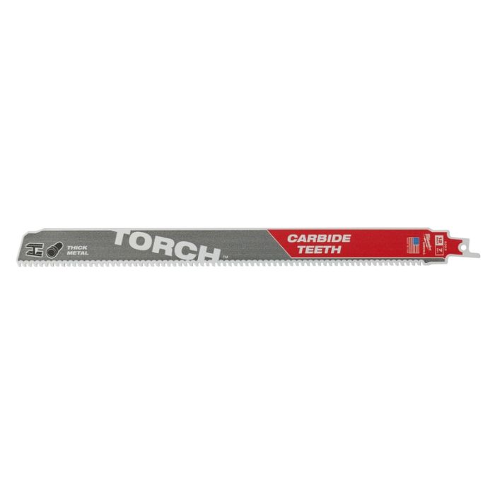 Milwaukee - Panza fierastrau sabie Torch cu dinti din carbura pentru lucrari de demolare, 300 mm, 8 dinti per inch, 5 bucati [48005503]