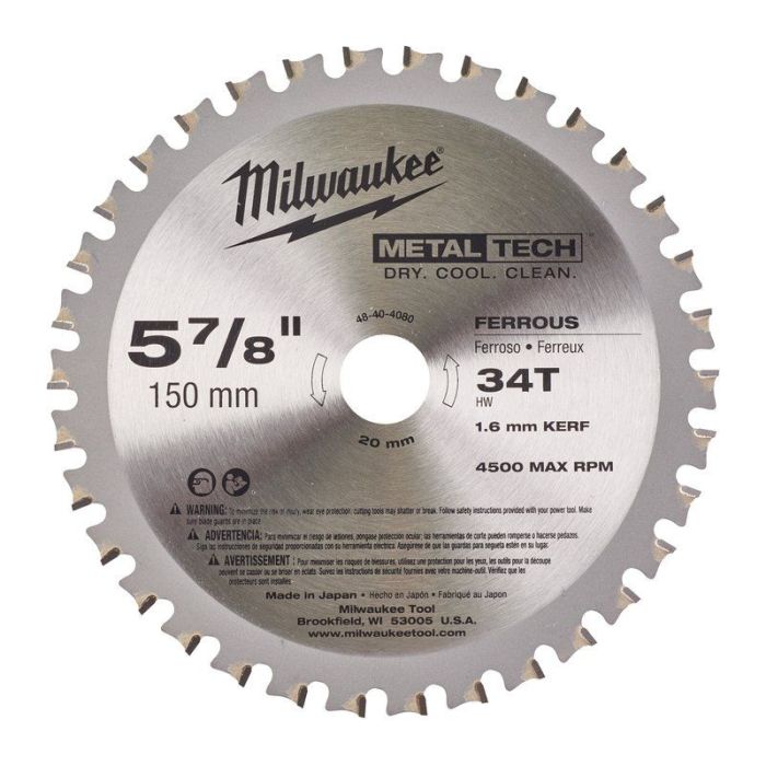 Milwaukee - Disc pentru metal 150x20x34Z pentru M18 FMCS [48404080]