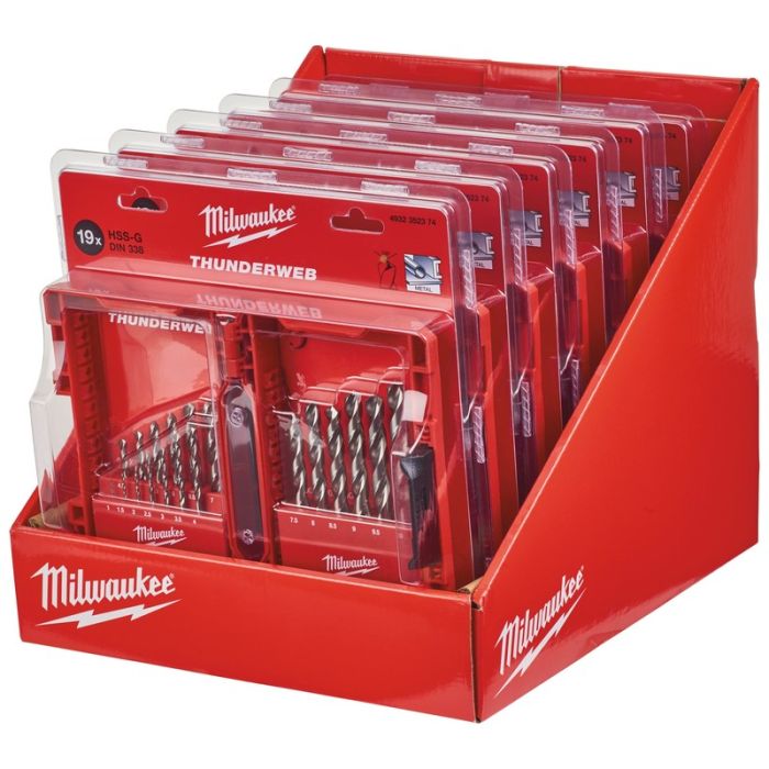 Milwaukee - Burghie HSS-G THUNDERWEB, 1-10mm, 19 piese (6 seturi) [4932352375]