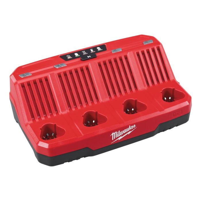 Milwaukee - Incarcator M12C4 cu 4 porturi pentru acumulatori 12V [4932430554]