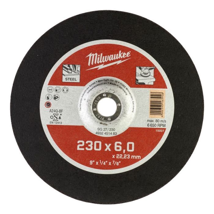 Milwaukee - Disc pentru slefuit metal Contractor 230x6mm [4932451483]