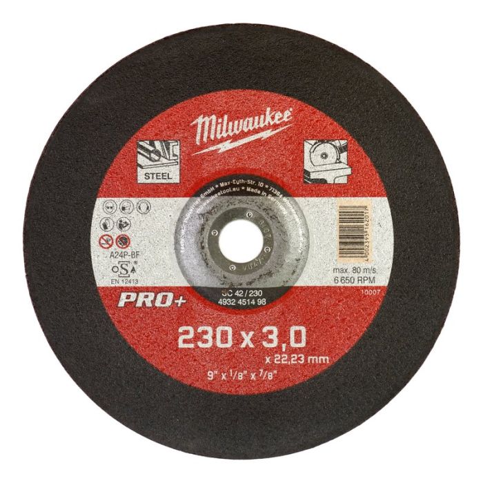 Milwaukee - Disc pentru metal convex 230x3mm, Pro+ [4932451498]