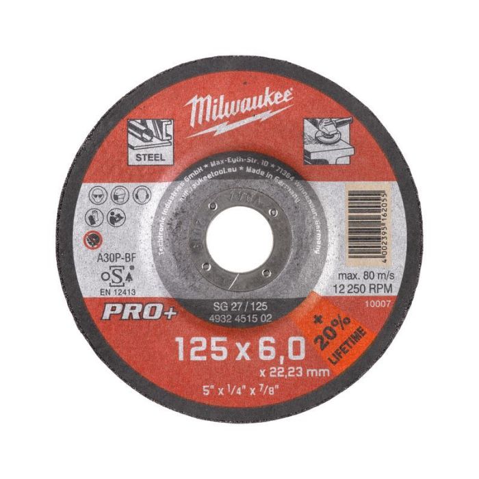 Milwaukee - Disc pentru slefuit metal 125x6mm Pro+ [4932451502]