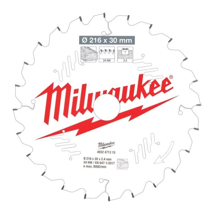 Milwaukee - Panza fierastrau taieri inclinate CSB MS W, 216x30x2.4mm, dinti 24 ATB [4932471315]