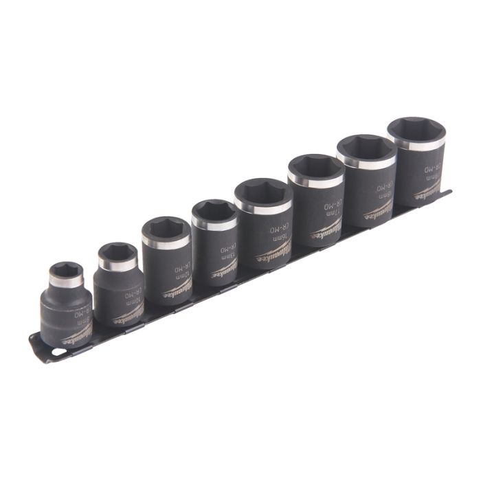 Milwaukee - Chei tubulare Shockwave 3/8" scurte, 8 bucati [4932478288]