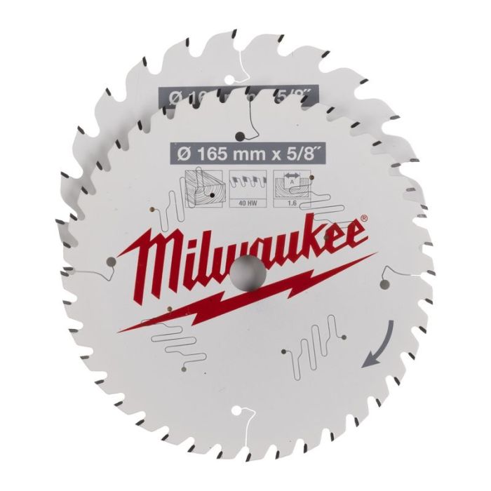 Milwaukee - Panze fierastrau circular 165x5/8"x1x6mm, 24 si 40 dinti, 2 piese [4932479837]