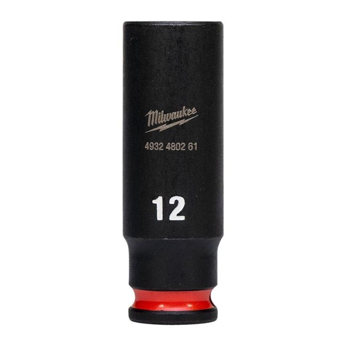 Milwaukee - Cheie tubulara de impact Shockwave 1/4", lunga, 12mm [4932480261]