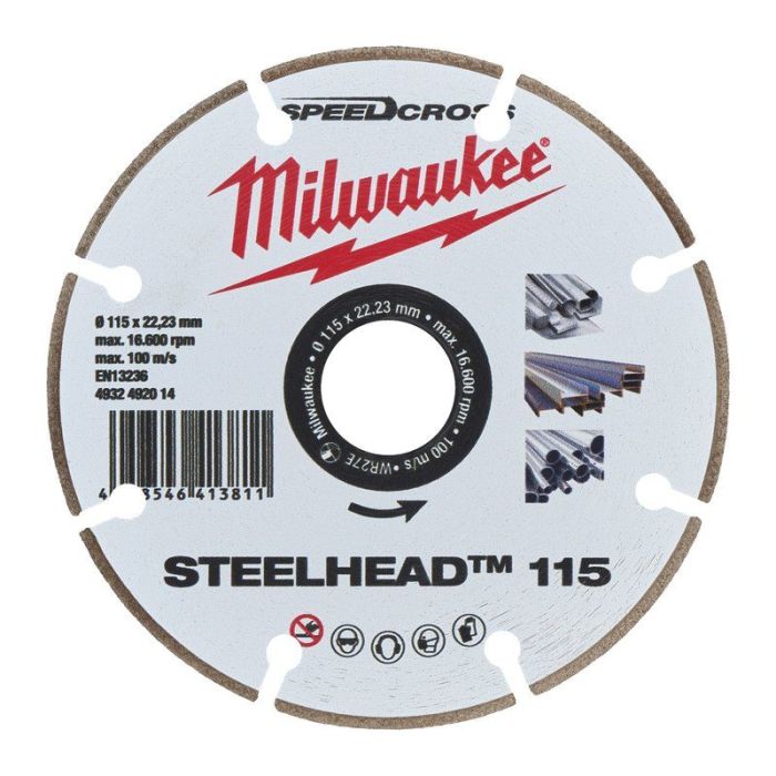 Milwaukee - Disc diamantat premium Steelhead, 115mm [4932492014]