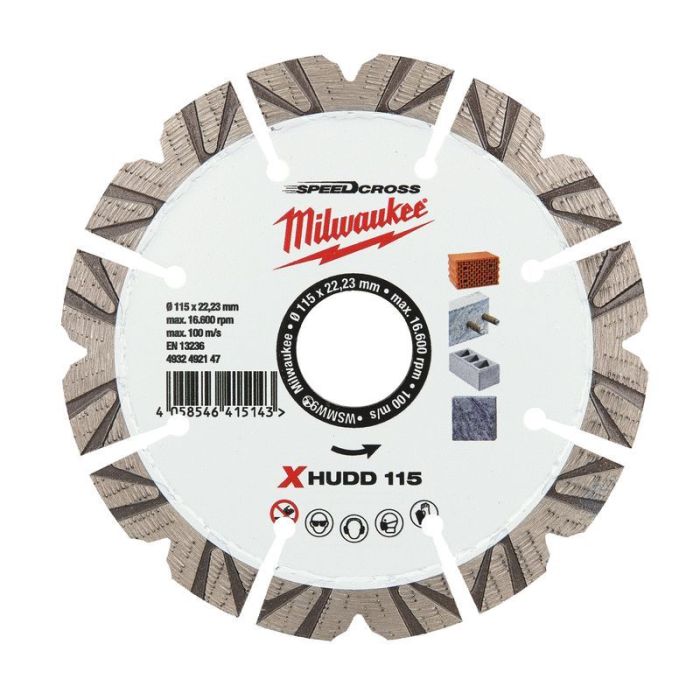 Milwaukee - Disc diamantat Speedcross XHUDD, 115mm [4932492147]