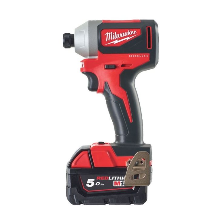 Milwaukee - Masina de insurubat cu impact 180Nm, M18 BLID2-502X, Hex 1/4", cu 2 acumulatori 18V, 5.0Ah, valiza [4933464520]