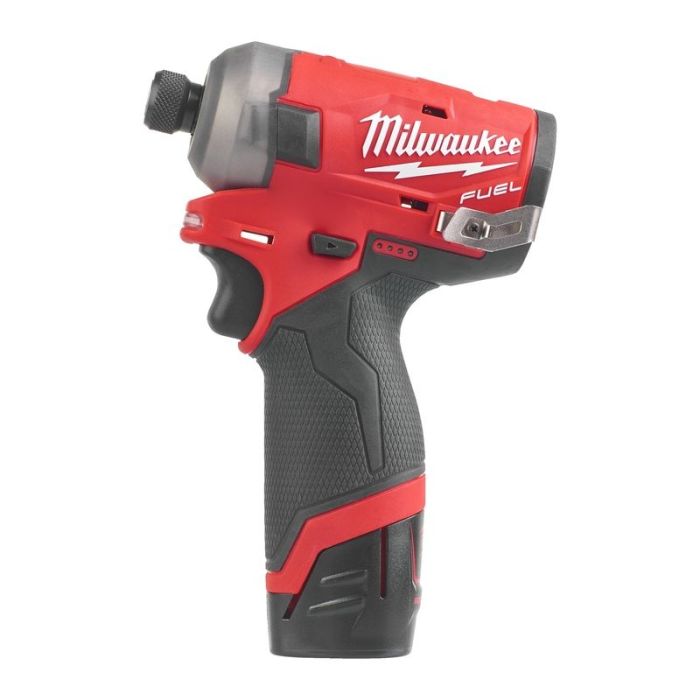 Milwaukee - Masina de insurubat cu impact 50Nm, M12 FQID-202X, Hex 1/4", cu 2 acumulatori 12V, 4.0Ah, incarcator, valiza [4933464973]