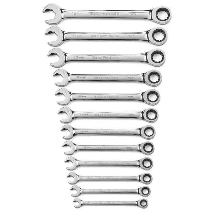 GearWrench - Set chei combinate cu clichet, 8-19mm, 12 piese [85597]