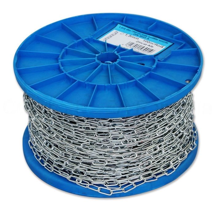Lant din otel cu zale sudate scurte, DIN 5685A, 5mm, ZA, 25 m/rola [624.10.01]