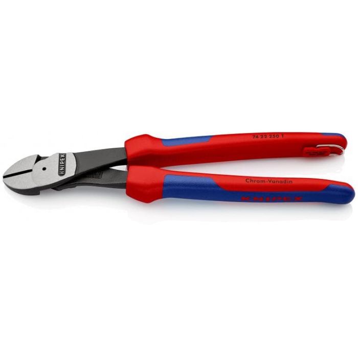 KNIPEX - Cleste slefuit cu manere multicomponente si carlig de fixare 250 mm [7422250T]