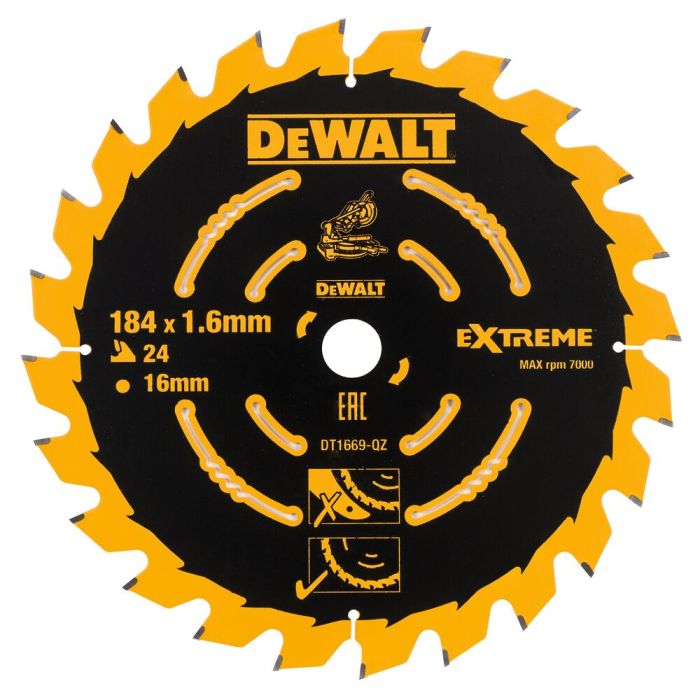 DeWALT - Panza fierastrau circular 184x16mm, 24 dinti [DT1669-QZ]