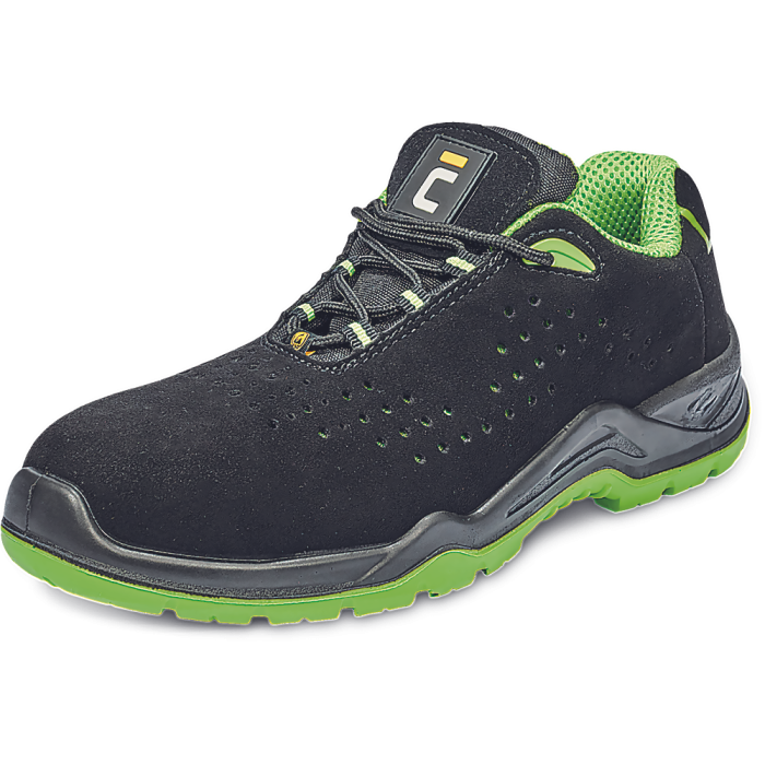 CERVA - Pantofi HALWILL MF ESD S1P SRC, negru/verde, mas. 43 [0201031260043]