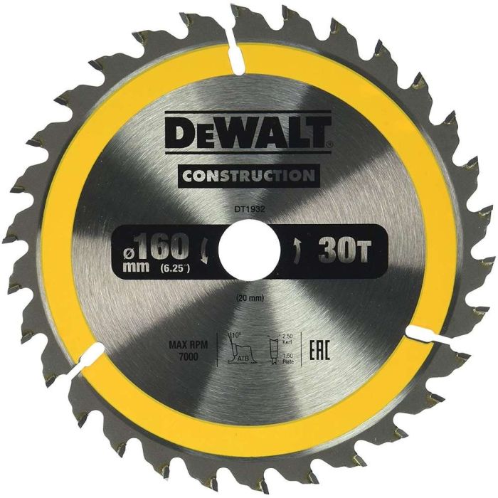 DeWALT - Panza fierastrau circular 160x20mm, 30 dinti [DT1932-QZ]