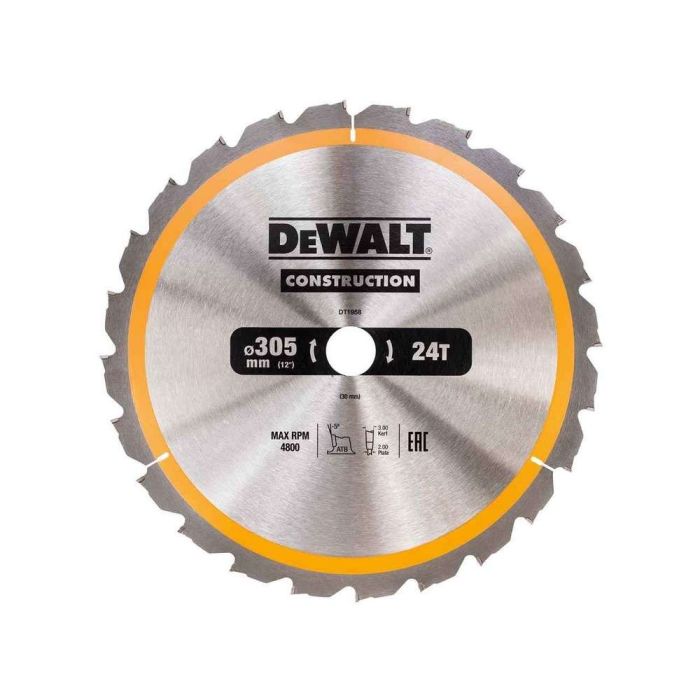 DeWALT - Panza fierastrau circular CONSTRUCTION 305x30mm, 24 dinti [DT1958-QZ]